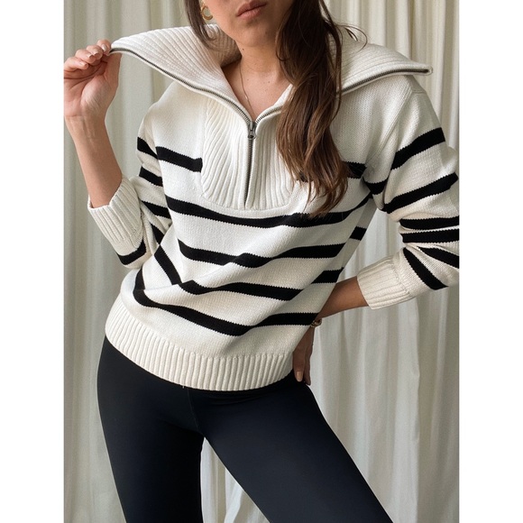JANE STRIPED PULLOVER — In Off white - Picture 3 of 9